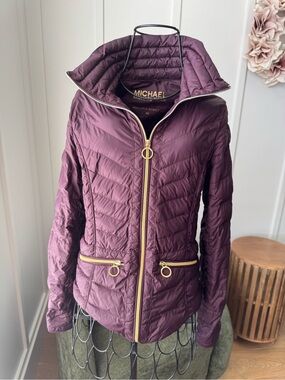 Michael Kors Packable Down Jacket | Plum/Burgundy | Women’s XS